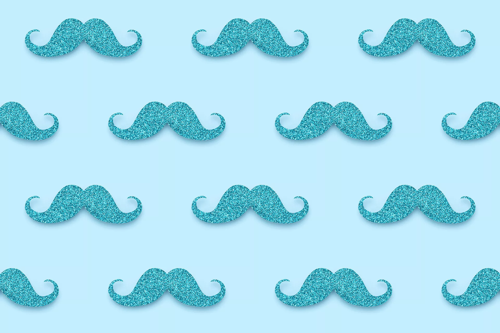 Schnurrbart Muster in blau